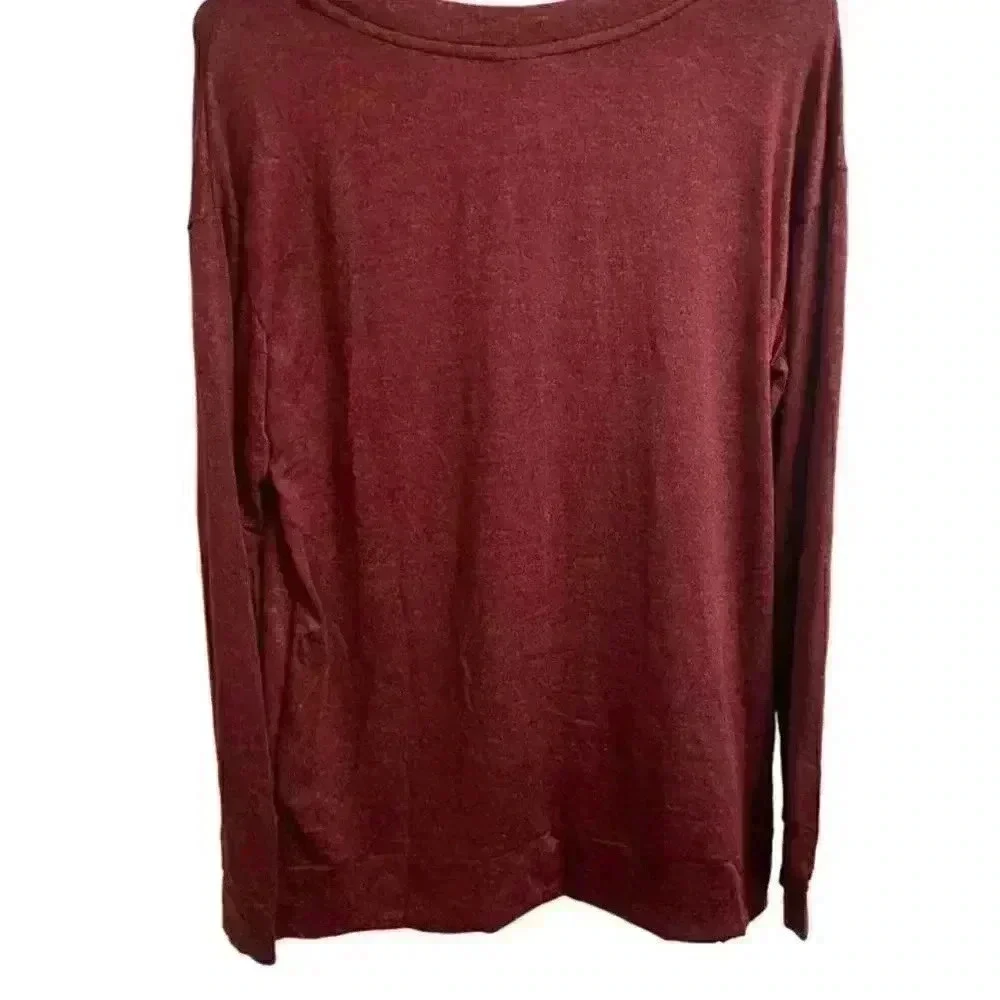 Burgundy Sleep Shirt NEW - Picture 2 of 3